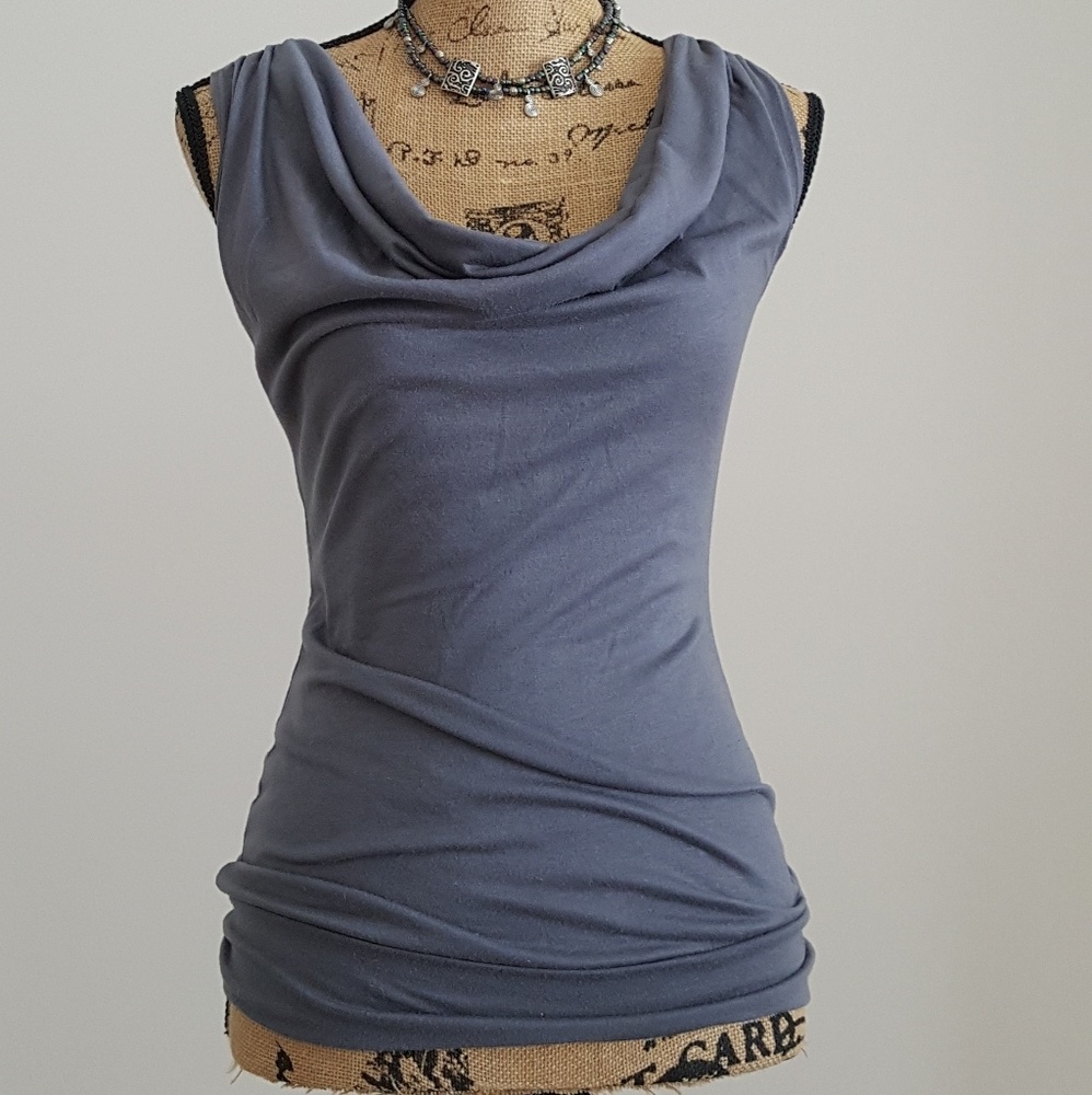 Kiwi Cowl NeckTank - Gray